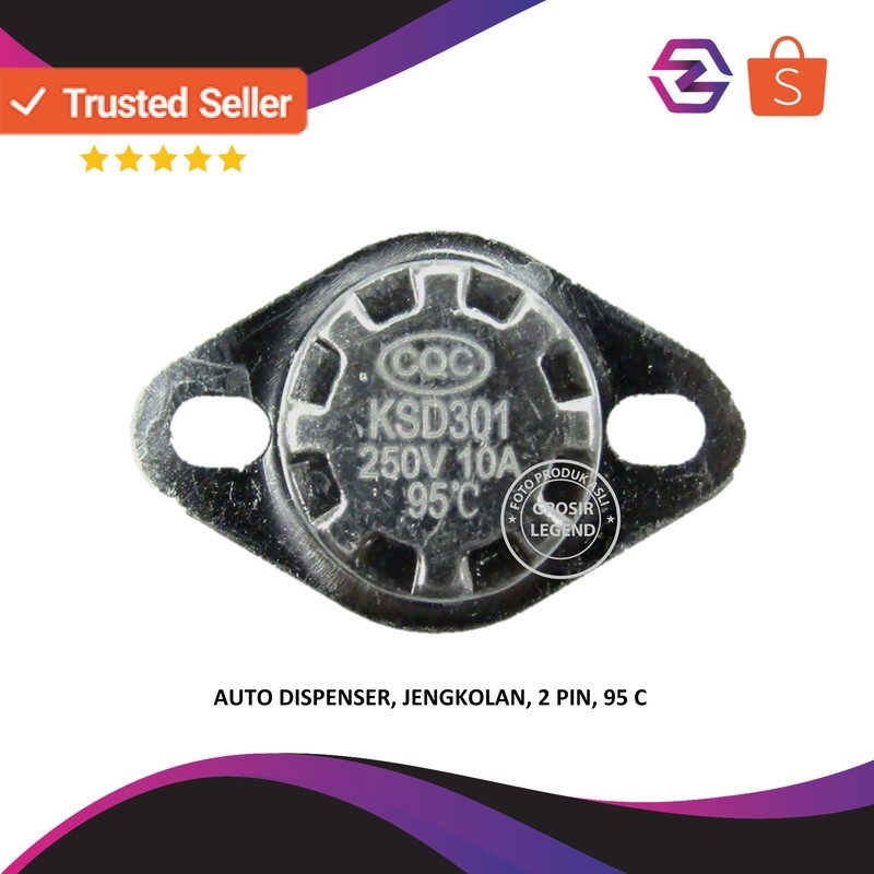 Thermostat bimetal sensor suhu auto 95 derajat dispenser magic com jar