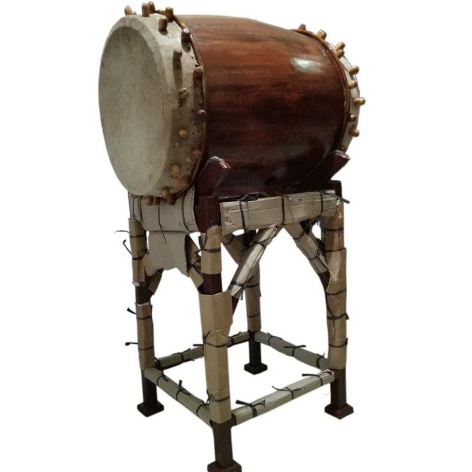 bedug kayu masjid mesjid kulit sapi 50cm & 60cm fullset kaki dan pukul