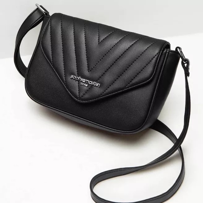 TERLENGKAP TAS JUSTICIA BLACK / CREAM / GREY SOPHIE MARTIN PARIS