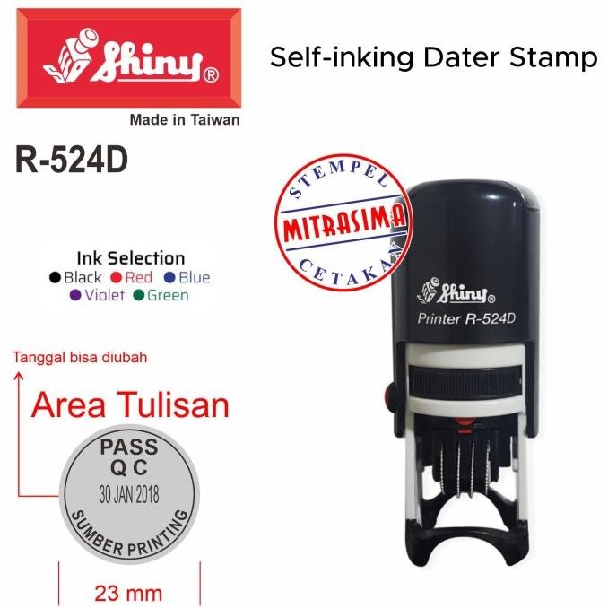 

Stempel Shiny R-524D ( R524D Bulat Dengan Tanggal Tipe R 524D ) Tersedia