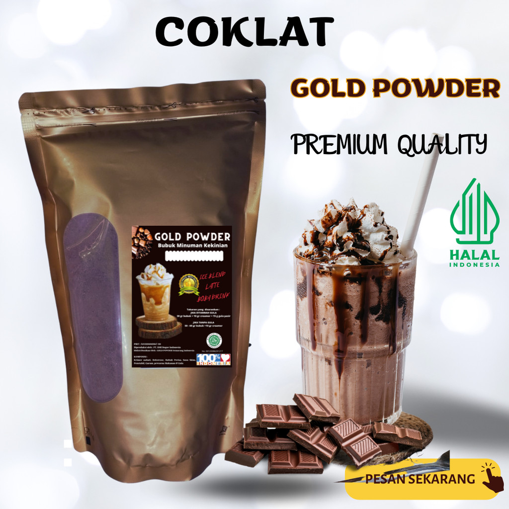

GOLD Powder drink 1 Kg RASA COKLAT ORIGINAL | CHOCO Minuman Bubuk Instan | Serbuk Minuman Aneka rasa