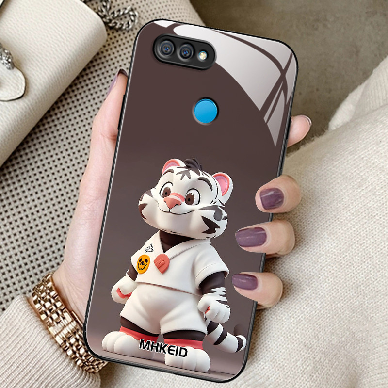 Casing Hp Untuk OPPO A7 A5s A12 A12s A11k A5 A3s A12E A5 2020 A9 2020 Case Casing motif Macan Putih 