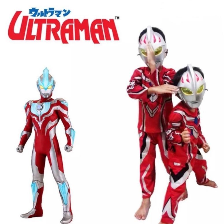 CR - BAJU ANAK KOSTUM ULTRAMAN TOPENG / SETELAN ANAK ULTRAMAN / BAJU ANAK ULTRAMAN TERLARIS