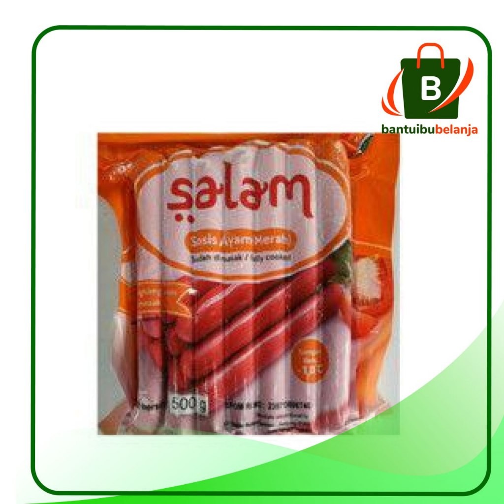 

Sosis Ayam (Merah) Merk Salam 500 Gram (frozen)