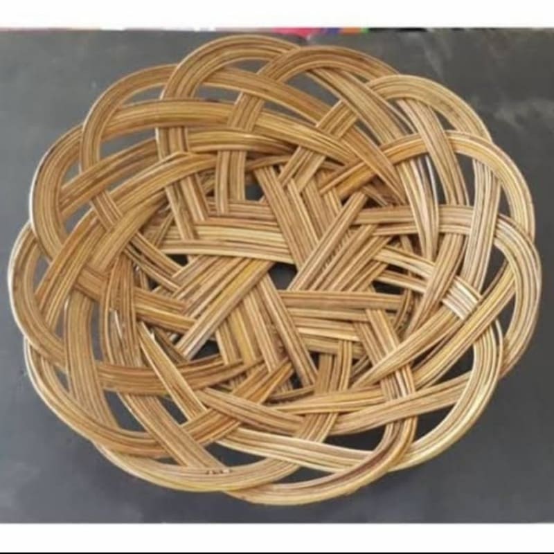 Piring Lidi Anyam/ Piring pesta Lidi anyam/Piring Rotan Praktis