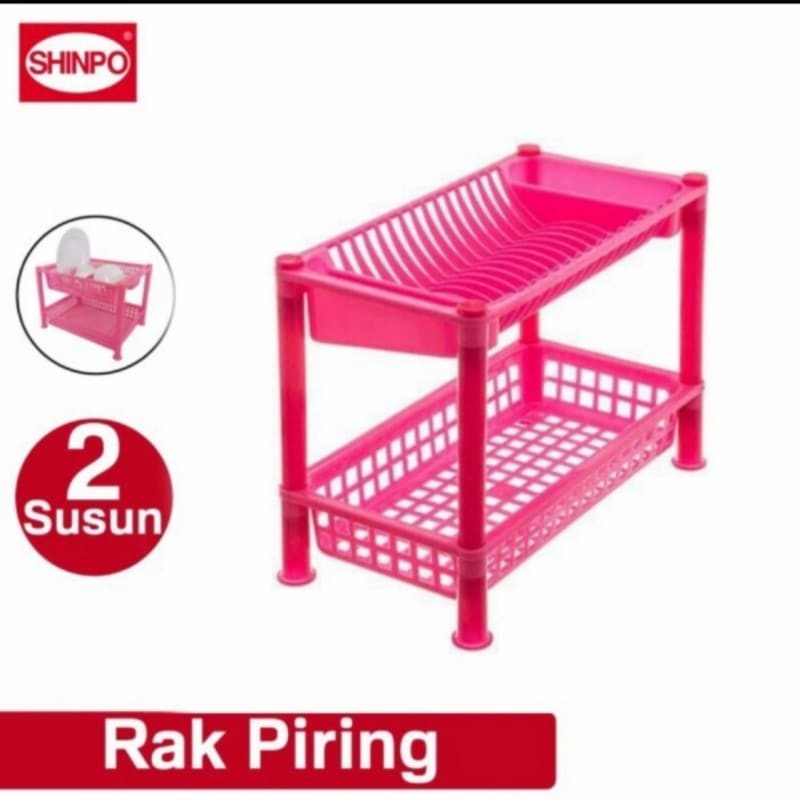 

Rak Piring Plastik Susun 2 Tiny Shinpo 827 PR 2 / Rak piring kecil