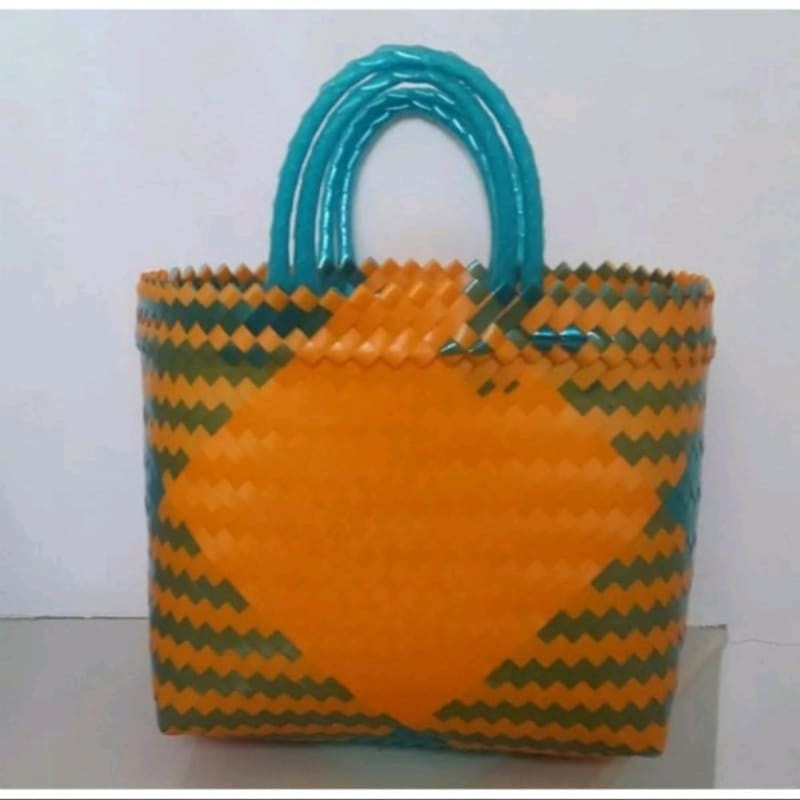 Tas Belanja Anyam Jadul Plastik/ Tas Belanja/Keranjang Belanja anyaman