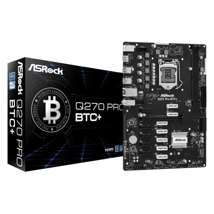 MAINBOARD MINING ASROCK Q270 PRO BTC+ 13 SLOT PCIE NEW !!!