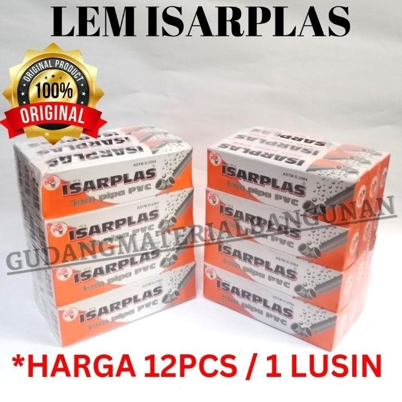 

[12PCS ORIGINAL] LEM PIPA PVC ISARPLAS / LEM ISARPLAS / LEM PVC 1 PACK 1 SLOP 1 LUSIN 12PCS 1PACK - CUCI GUDANG