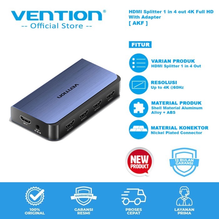 Vention HDMI Splitter 1 in 4 out HDMI Duplicate Screen