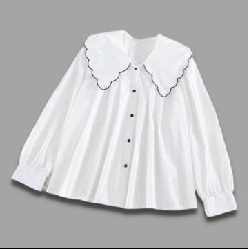 TERUJI Baju Atasan Blouse Kemeja Putih Wanita