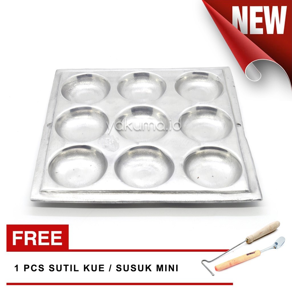 CETAKAN KUE APEM / LUMPUR / CIMIN KOTAK 9 LUBANG