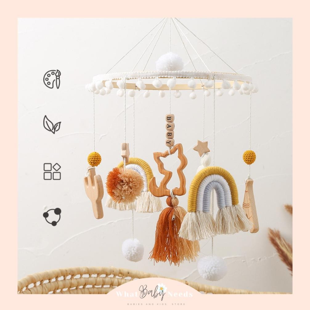 DISKON BULANAN  Ollie Baby Crib Toy Mobile / Mainan Gantungan Box Ranjang Bayi Kayu