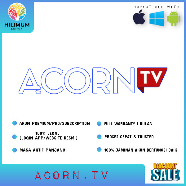 ACORN.TV Akun / account PREMIUM Original Termurah |FULL 1MONTH WARRANTY|