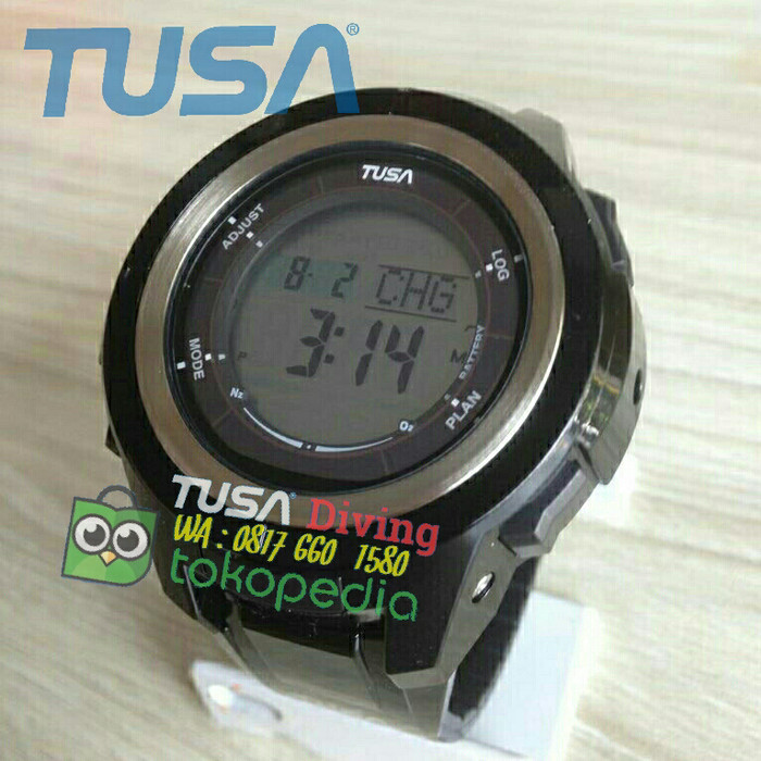 Els Tusa Dive Comp Solar Iq-1203 Bk Alat Diving Snorkeling