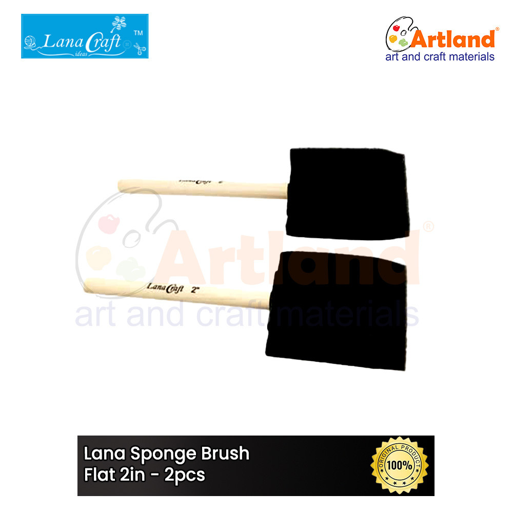 

Lana Sponge Brush Flat 2in 2pcs - Kuas Spons Datar 2in Isi 2