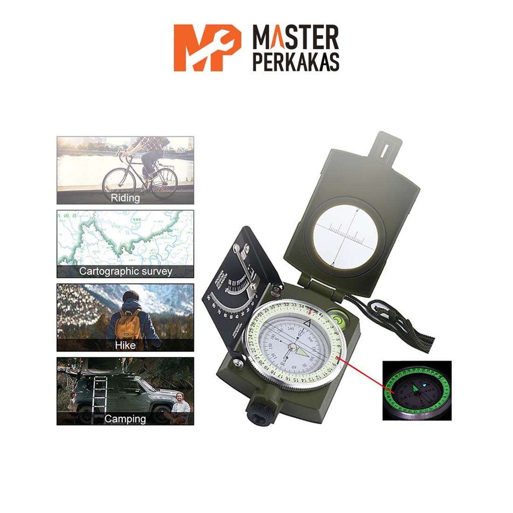 Kompas Bidik Prisma AG74 MP / Compas Lensatic Army / Compass Camping Pramuka Navigasi Darat Outdoor 