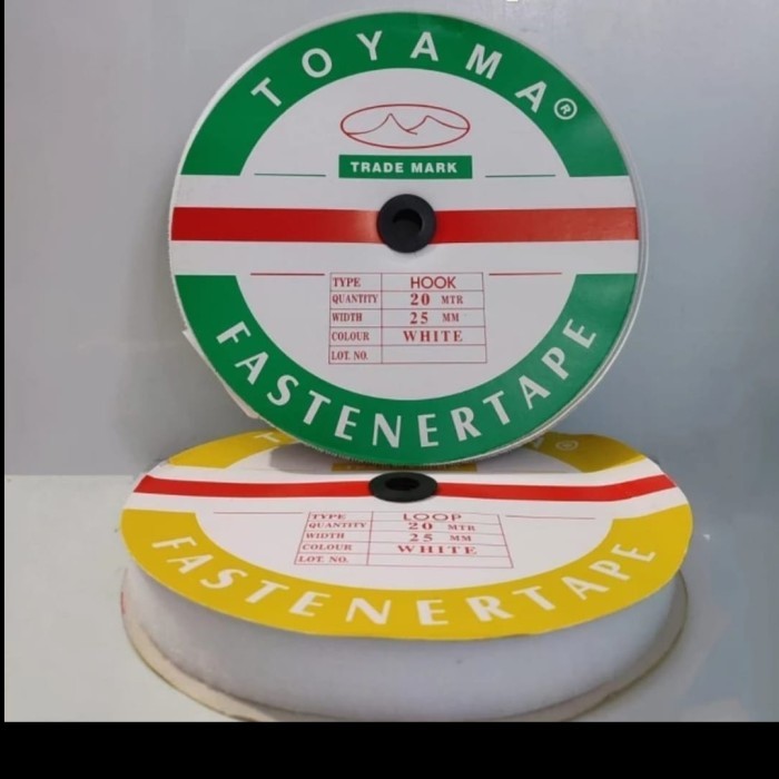

Sale Velcro/ Hook And Look Merk Toyama/Perekat /Magic Tape 1 Inch -20 Mtr