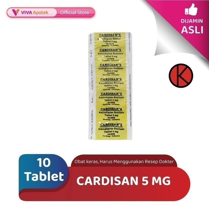 Cardisan 5 mg / Amlodipine 5 mg / Hipertensi (10 Tablet)
