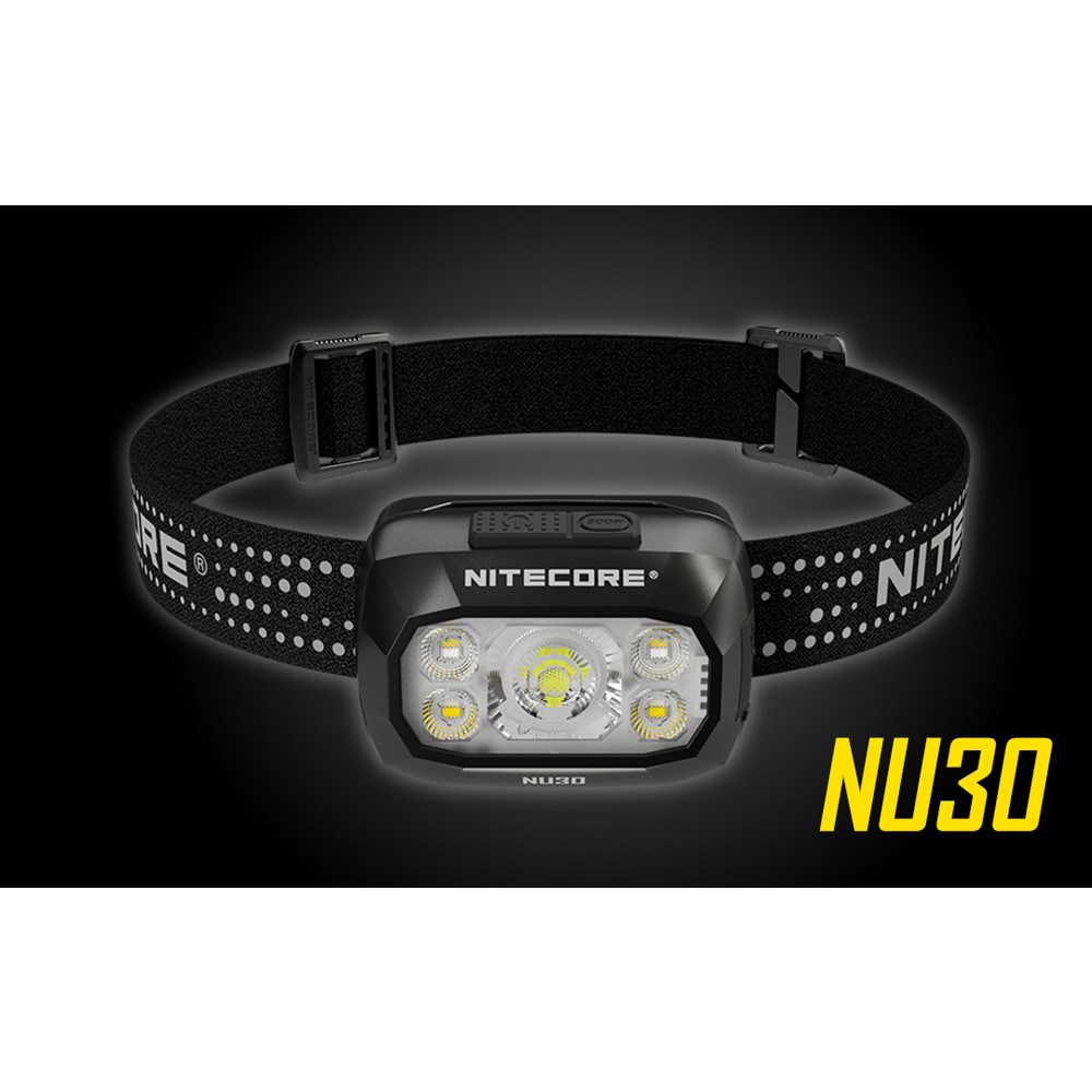 Original Senter Nitecore NU30 Headlamp LED Senter Kepala Triple Output IP66 1500mAh