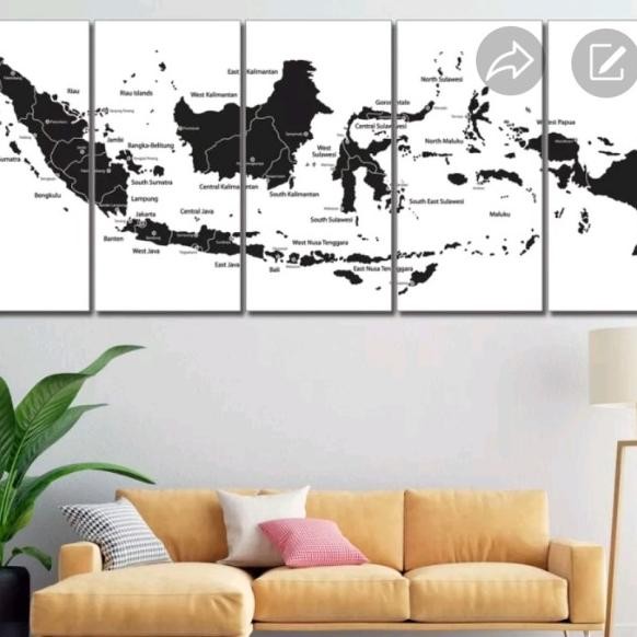 

Hiasan Dinding Peta Indonesia 150X60Cm Jumbo Peta Dunia Isi 5 Pcs