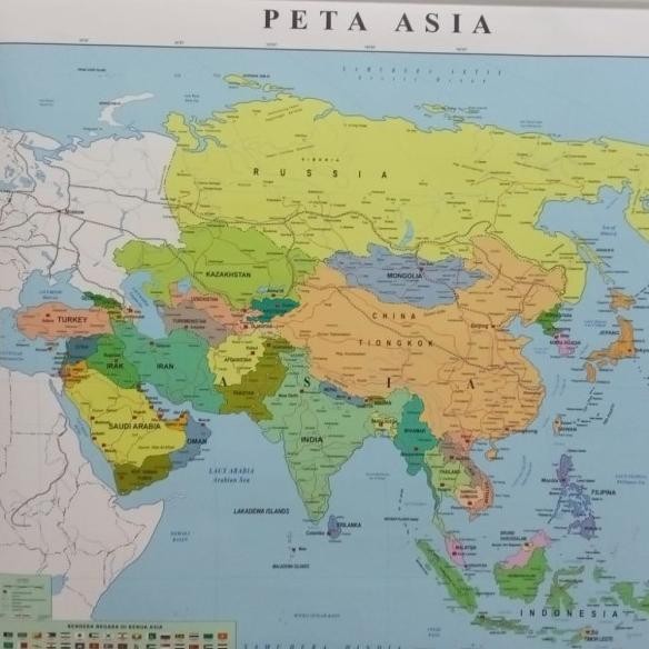 

Peta Asia Peta Dinding 98 X 123