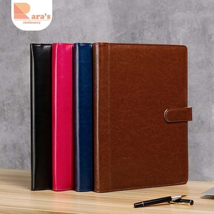 

Binder Organizer Kulit Ukuran A4 Bonus Kalkulator + Papan Berjalan