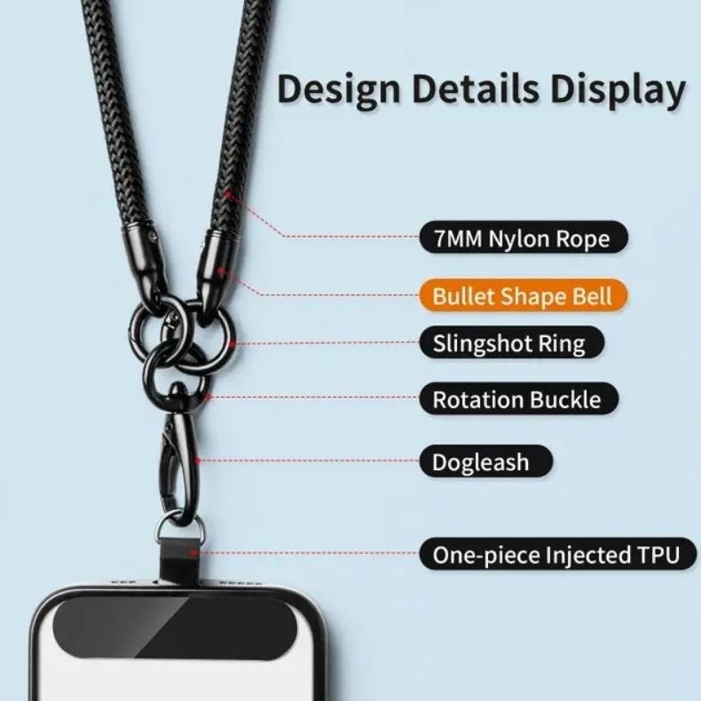 Cuci Gudang Lanyard Gantungan Hp Tali Phone Strap Free Patch BisaCod