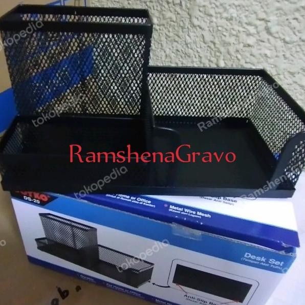 

Tempat Sil Meja /Desk Set/Cady Set Jaring Metal