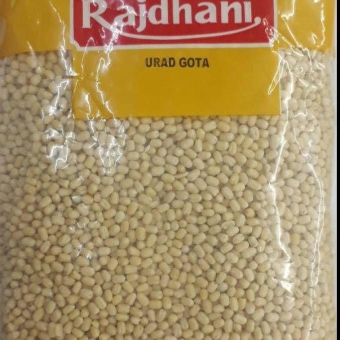 

#####] WHITE URAD DAL WHOLE(URAD GOTA) RAJDHANI 1KG / Kacang Hitam Kupas
