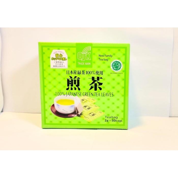 

OSK Japanese Green Tea Leaves Tea Bag 2g x 50 Bags 100gr asli import Kualitas Terbaik