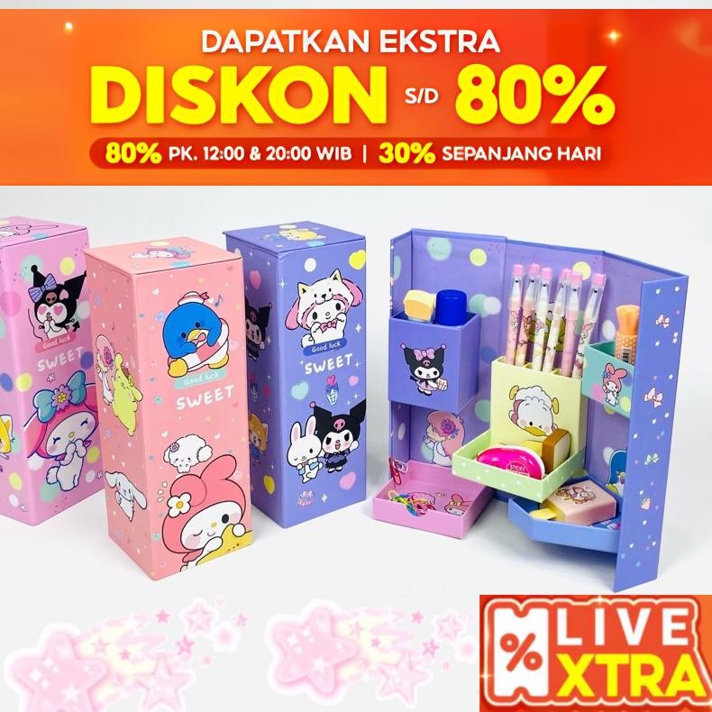 

dgh-43 BOS Kotak Pensil Karton Rak Berdiri Tingkat/Pencil Case/Pencil Box Original