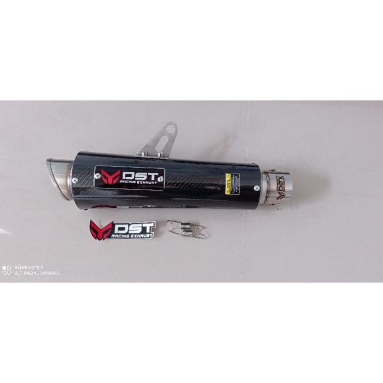 h-4 Knalpot racing original DST Racing M1 long carbon inlet 50mm silincer only knalpot motor racing 