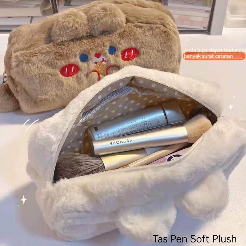 

rf-45 Tempat pensil bulu soft cute/ Tas pensil kosmetik/ Pouch makeup kecil Murah