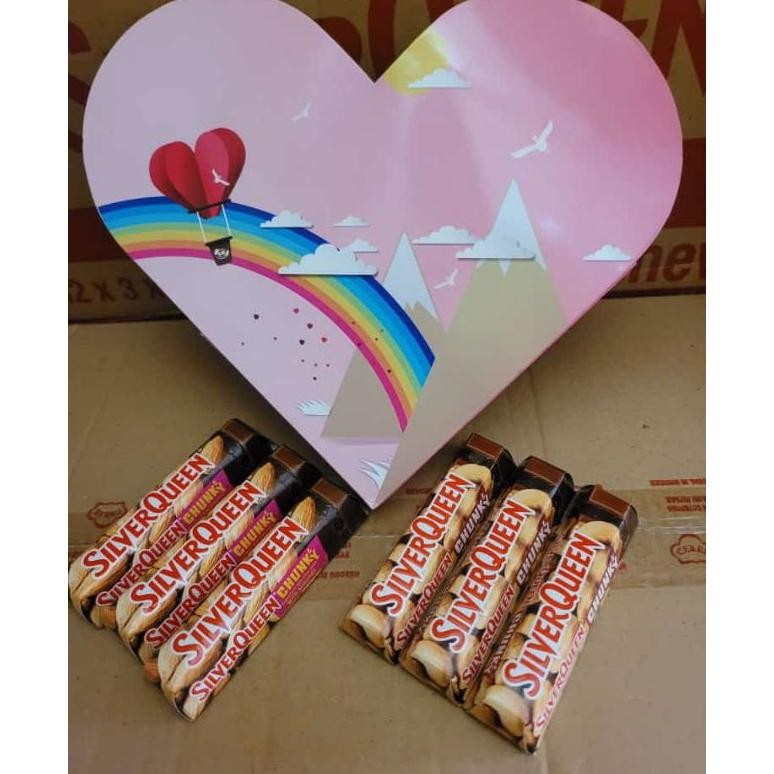 

COD hampers love/hampers coklat silverqueen/hampers hijab/hampers lebaran/hampers guru/gift box coklat/hampers ultah/hampers valentine love mix silverqueen free blank gift card gratis kartu ucapan Viral