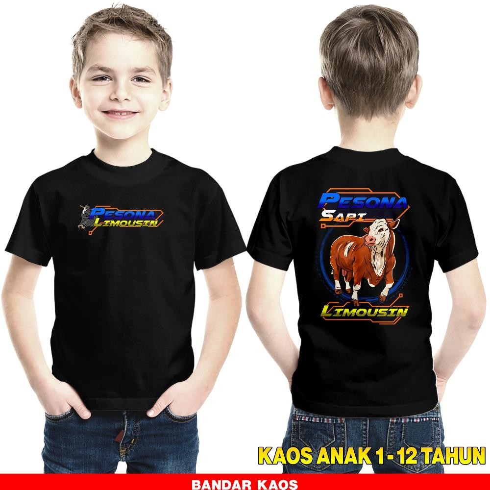Limited Kaos Anak Qurban Pesona Sapi Usia 1-12 Tahun - Kaos Premium - Baju Anak Cowok Cewek - Baju S