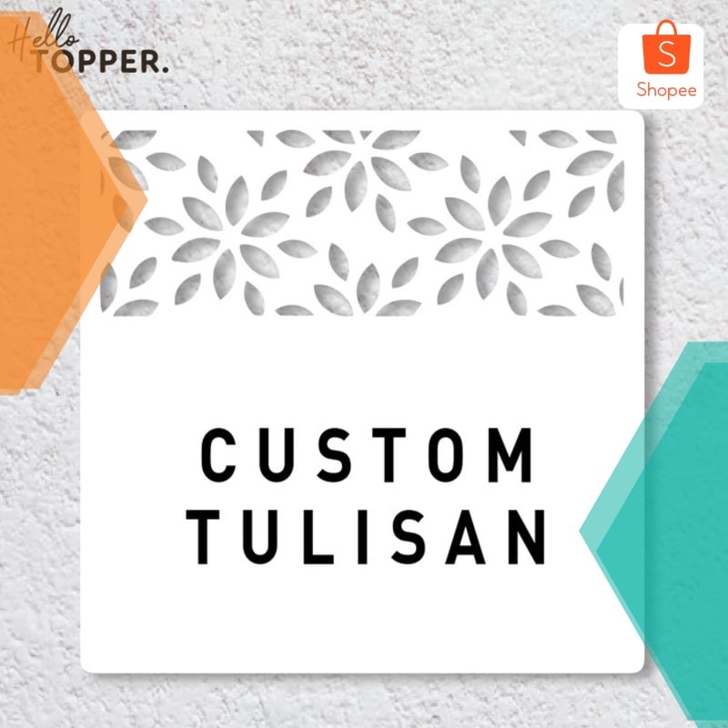 

Murah Custom Tulisan Sign Board Acrylic Kotak Motif Bunga Akrilik UV Print Sign Board Papan Label - Dasar Hitam 15x15 cm Keren