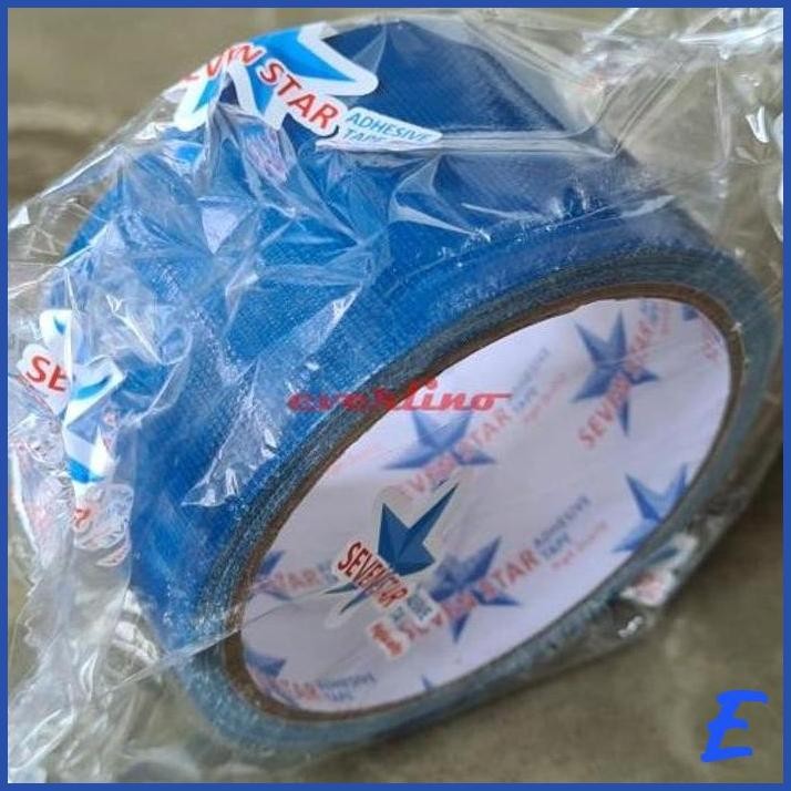 

| EV | KAIN CLOTH TAPE 48MM 6M WARNA BIRU ISOLASI LAKBAN JILID BESAR