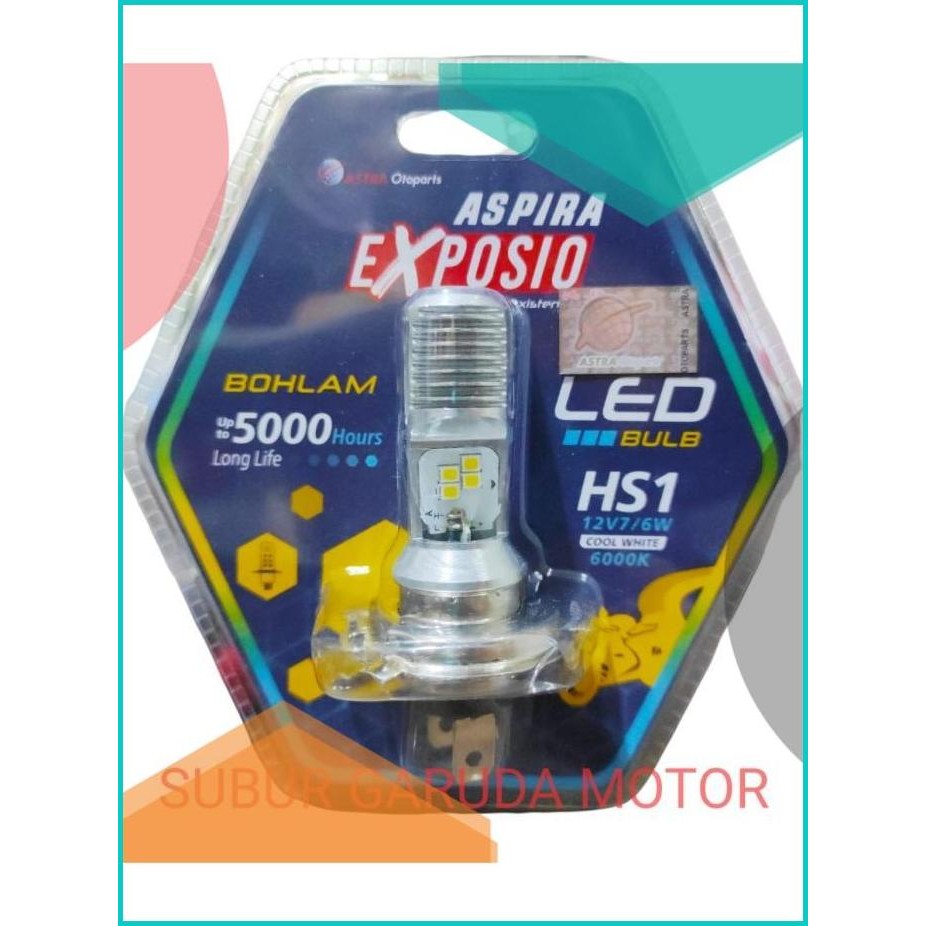 LAMPU LED 6000 KELVIN 7/6 WATT MERK ASPIRA VIXION CB150R VERZA KLX DC
