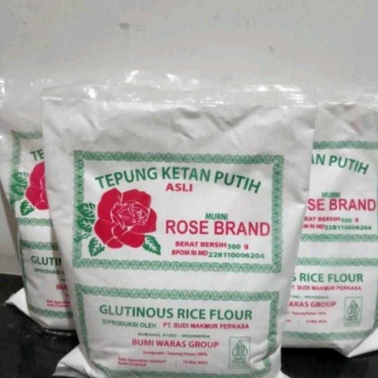 

Tepung Ketan Putih Rose Brand 500GR