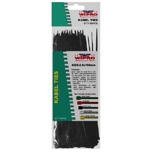 

] WIPRO KABEL TIES CABLE TIE 4.8 X 300MM (30CM) WARNA NEON BLACK