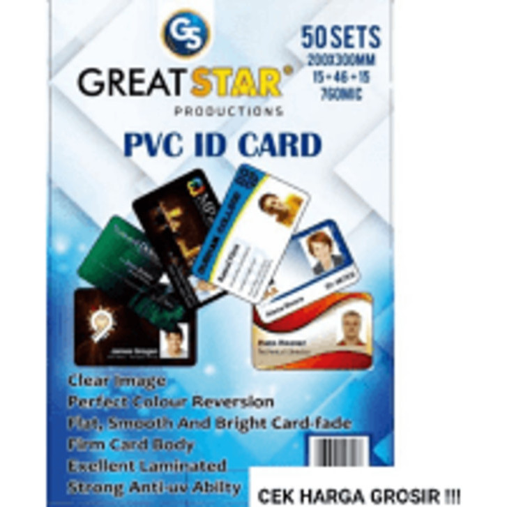 

Terbaru!!! BAHAN ID CARD / PVC KERTAS ID CARD 1 PAK ISI 50 PC UKURAN A4