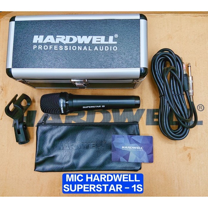 Ready Mic Hardwell Superstar 1S +Kabel mic /Mic Hardwell Superstar-1S +Koper