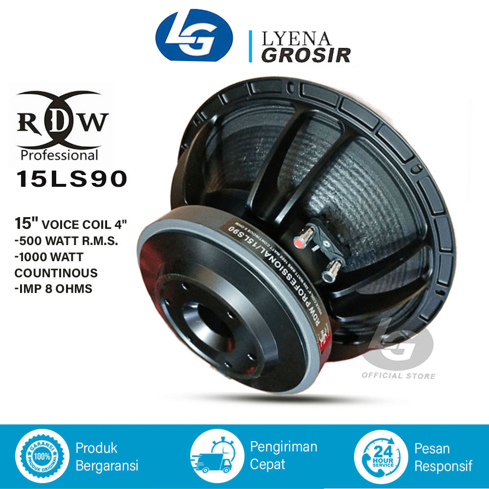 KOMPONEN SPEAKER RDW 15LS90 / SPIKER 15 INCH ORIGINAL