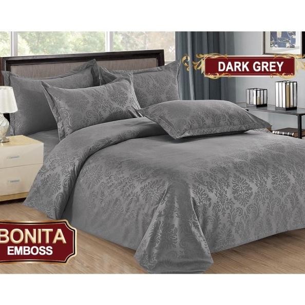 Bonita - Bedcover Set 180X200 Bonita Polos Emboss - Sprei Bonita Polos