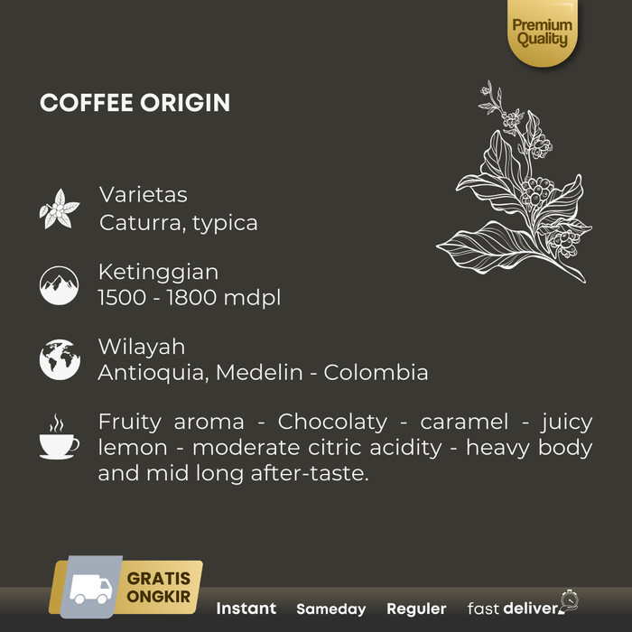 

Northsider Kopi Arabika Colombia Supremo Fully-Washed Coffee 200G