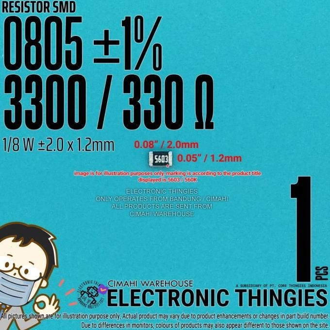 Update (20) 3300 RESISTOR 0805 1/8W 1% 330 OHM thingie43 Buru Order