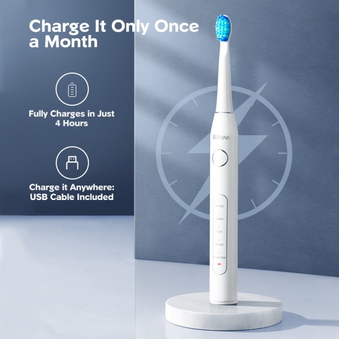 New Bitvae Sikat Gigi Elektrik - Rechargeable Electric Toothbrush D2