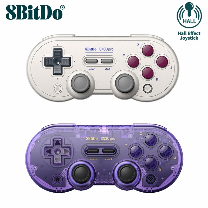 8BitDo SN30 Pro Bluetooth Gamepad Hall Effect Joystick Pengontrol Nirkabel Kompatibel dengan Nintend