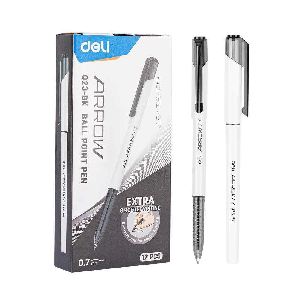 

Deli Ultra Smooth Gel Pen EQ23-BK dan EQ23-BL Pulpen Retractable Capable 0.7mm Tinta Hitam Dan Biru